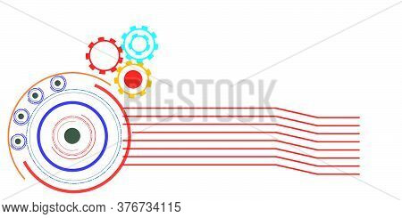 Electronic Supply Tools Presented With Amazing Digital Graphic Art Pattern.