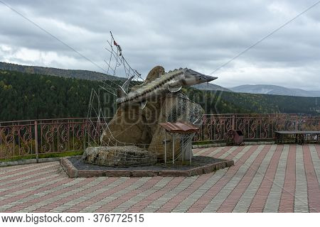 Russia, The City Of Krasnoyarsk, An Observation Deck Tsar Fish. 09/26/2017. Monument To The Fish Bel