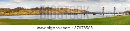 Panorama Of Stillwater Lift Bridge