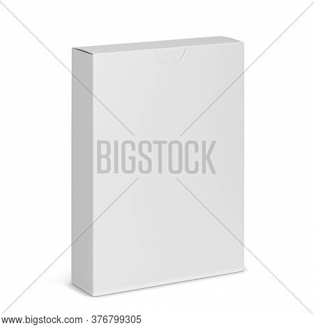 Blank Box For Playing Cards Mockup. 3d Illustration Isolated On White Background
