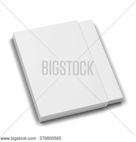 Book In A Slipcase Cover Mockup. 3d Illustration Isolated On White Background