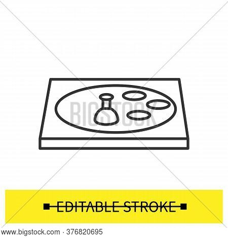 Dough Cutting Icon. Doughnut Cutter Linear Pictogram. Concept Of Classical American Ring Donuts Shap
