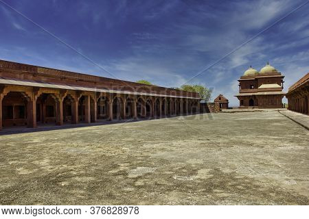 Agra, India - April 10,2014: Fatehpur Sikri A Small City In Northern India In The West Of Agra, Foun
