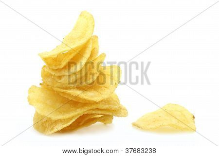 Chips piramide en één chip