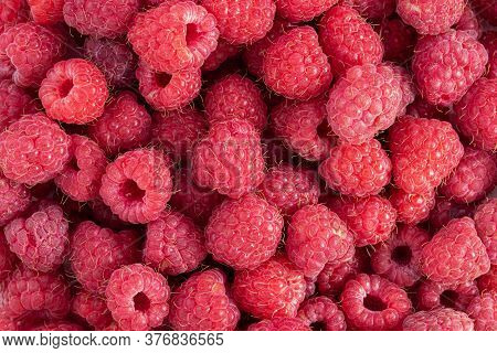 Raspberries Texture Background. Fresh Raspberries Berries Background.