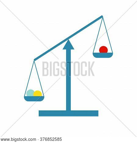 Vector Illustration Of A Blue Scale Which Can Be Used Like A Symbol Of Decission Between Two Choices