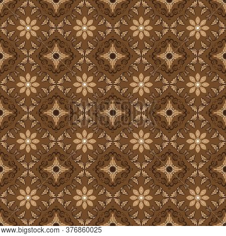 Beautiful Motifs On Jogja Batik With Soft Brown Color Design