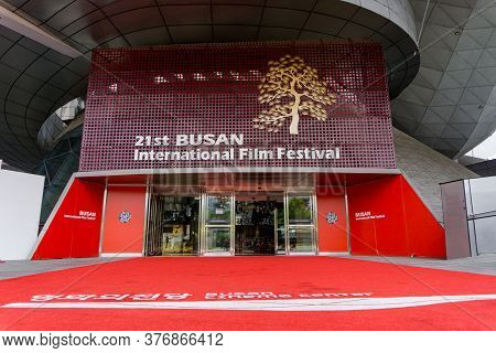 Busan,south Korea - July 20, 2017: Entrance Of The Busan Cinema Center Or The Biff\'s Headquarter Lo