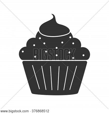 Muffin Icon. Simple Vector Illustration For Websites And Apps, Isolated On A White Background