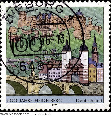 02 09 2020 Divnoe Stavropol Territory Russia The Postage Stamp Germany 1996 The 800th Anniversary Of