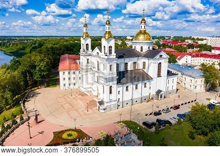 Vitebsk, Belarus - July 20, 2019 - Holy Spirits Convent Of The Vitebsk Diocese In The City Center