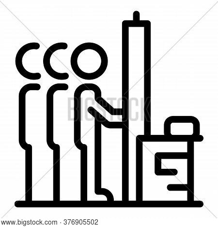Illegal Immigrants Entire Border Icon. Outline Illegal Immigrants Entire Border Vector Icon For Web 