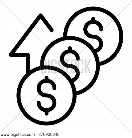 Deposit Money Icon. Outline Deposit Money Vector Icon For Web Design Isolated On White Background