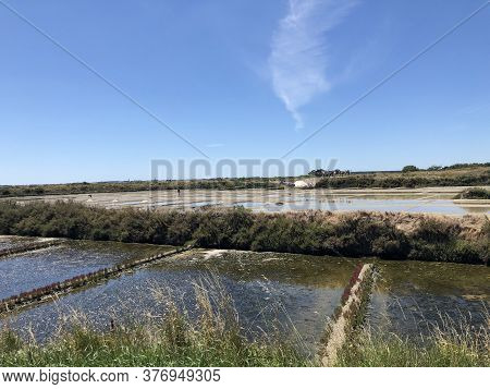 View Of The Famous Salt Marshes Of Guerande, France