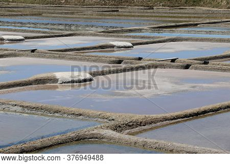 View Of The Famous Salt Marshes Of Guerande, France
