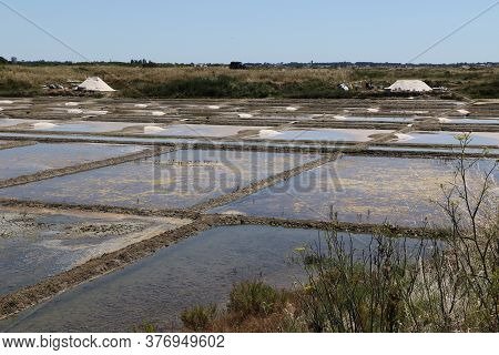 View Of The Famous Salt Marshes Of Guerande, France