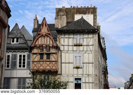 A Street Of The City Of Quimper, France
