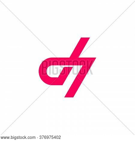 Letter D Arrow Simple Geometric Lines Logo Vector
