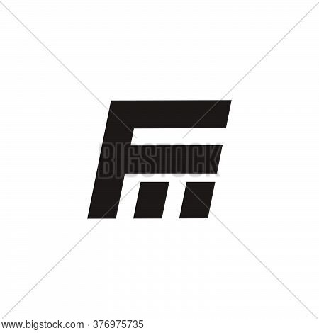 Letter Fm Abstract Chart Geometric Design Logo  Vector