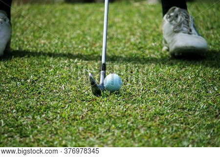 Blurred Golfers Are Playing Golf In The Evening Golf Course Golf Backglound In Thailand