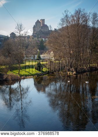 Hardegg, The Smallest Town In Lower Austria With Its Castle In Early Spring