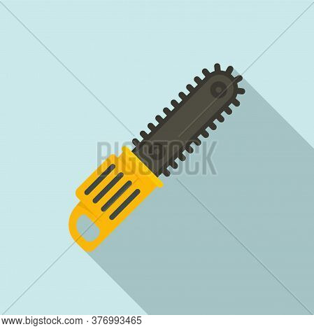 Instrument Chainsaw Icon. Flat Illustration Of Instrument Chainsaw Vector Icon For Web Design