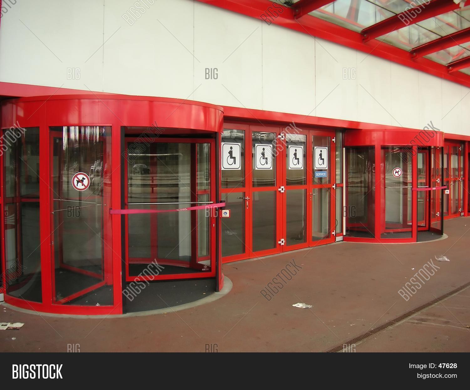 Sign Revolving Doors Red Revolving Door Image & Photo (Free Trial) | Bigstock