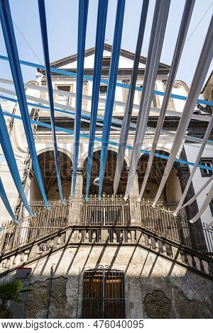Naples, Campania, Italy - May 7, 2023: 16th Century Church Dedicated To Mary In Largo Regina Coeli, 