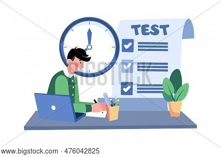 A High School Student Prepares For A Standardized Test