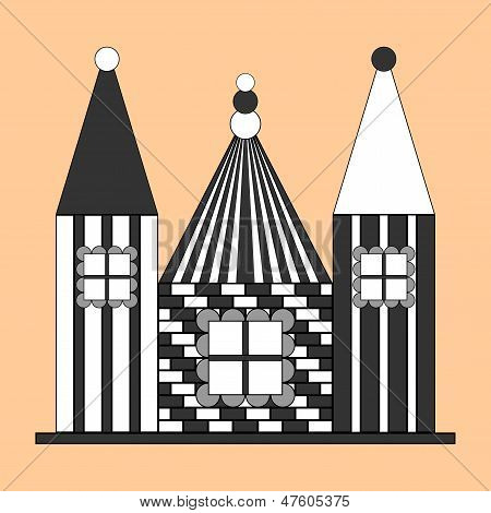 Sort/hvid Design Castle