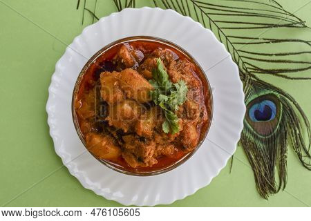 Delicious Spicy Potato Curry Side Dish Known As Aloo Ki Sabji, Indian Side Dish Bowl