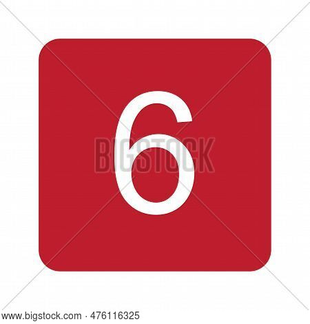 Keycap Digit Six Icon Vector Image. Suitable For Mobile Application Web Application And Print Media.