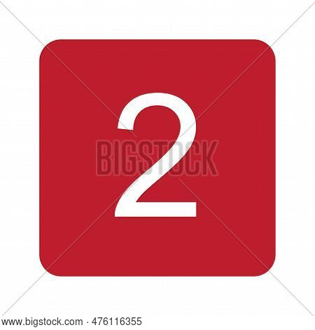 Keycap Digit Two Icon Vector Image. Suitable For Mobile Application Web Application And Print Media.