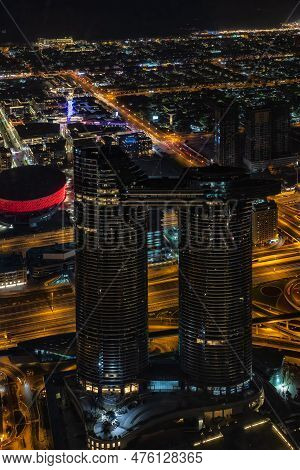 Dubai, United Arab Emirates - May 2019: Burj Khalifa Skyscraper In Dubai, United Arab Emirates. It I