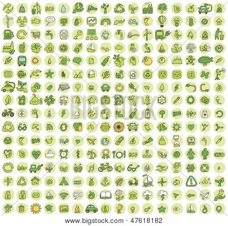 Raccolta di ecologia 256 scarabocchiato icone