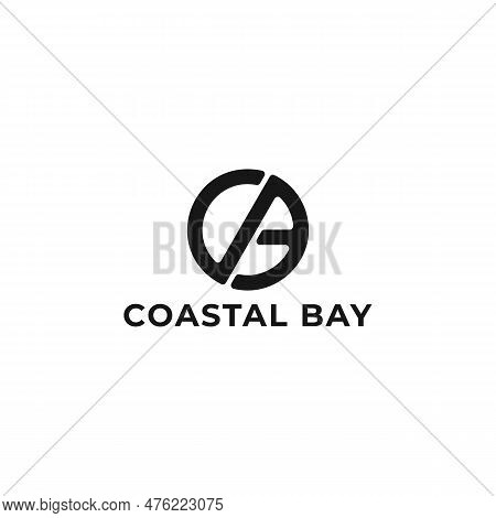 Abstract Initial Letter Cb Or Bc Logo In Black Color Isolated In White Background. Letter Cb Logo Wi