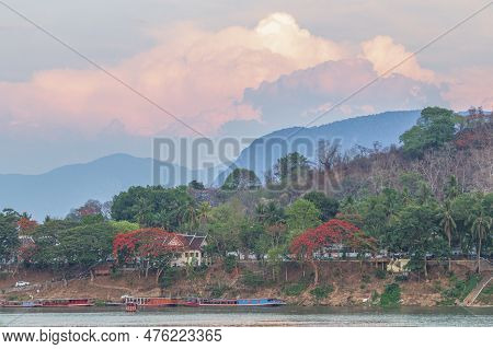 Breathtaking And Impressive Landscape In Luang Prabang, Laos. High-quality Photo
