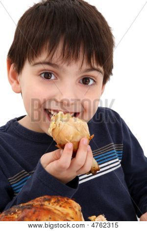Fiú étkezési csirke