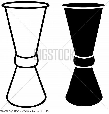 Bar Jigger Icon On White Background. Bar Jigger Line Sign. Flat Style.