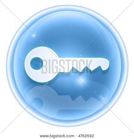 Icono de llave hielo, aislado sobre fondo blanco