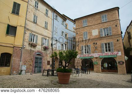 Grottammare, Italy - May 13, 2023: View Of Grottammare, A Touristic Village On The Adriatic Sea In T