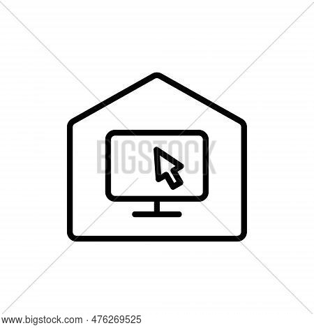 Home Office Outline Vector Icon Home Office Stock Vector Icon For Web, Mobile App And Ui Design