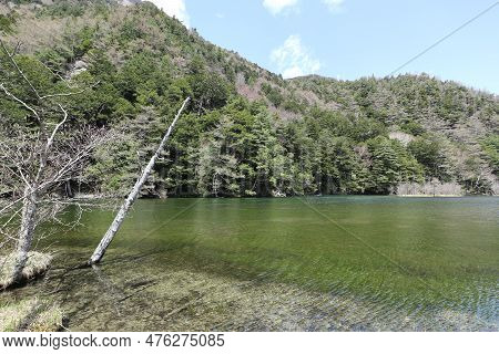 Myojin-ike Pond In Kamikochi, Nagano Prefecture, Japan