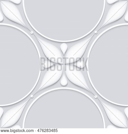Vintage Seamless Pattern With Stucco Molding Inspired Design Elements. Decorative Composition With N