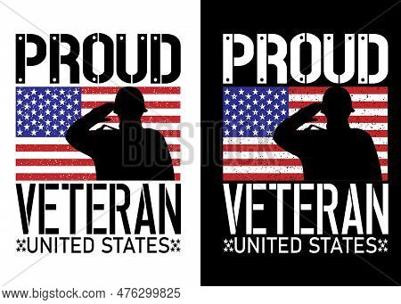 Proud Veteran United States T-shirt Design American