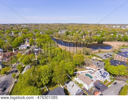 Saugus River Marsh Near The River Mouth To The Atlantic Ocean In Historic Town Center Of Saugus, Mas