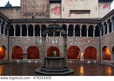 Bologna, Italy Santo Stefano Complex Courtyard, Part Of Sette Chiese, The Seven Churches.