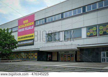 Cottbus, Germany - May 14, 2023: Galeria Kaufhof In Cottbus, Which Will Be Closed At The End Of June