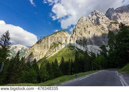 Views Of Slemenova Mountain Trail From Vrsic In Slovenia