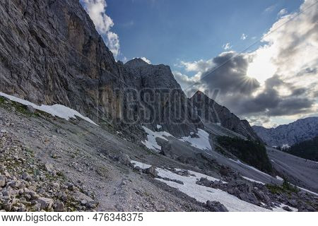 Views Of Slemenova Mountain Trail From Vrsic In Slovenia